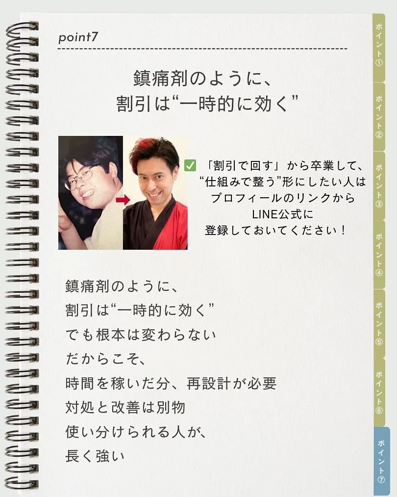 割引施策って、鎮痛剤みたいなもんです。